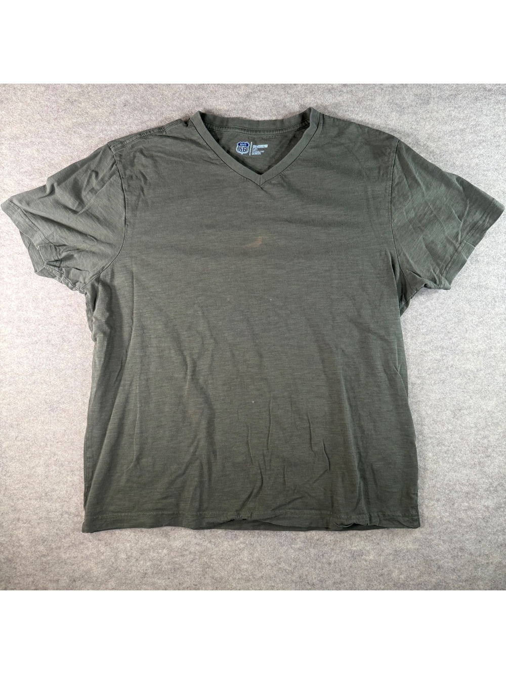 Route 66 Men's Modern Fit V-Neck T-Shirt Large Green